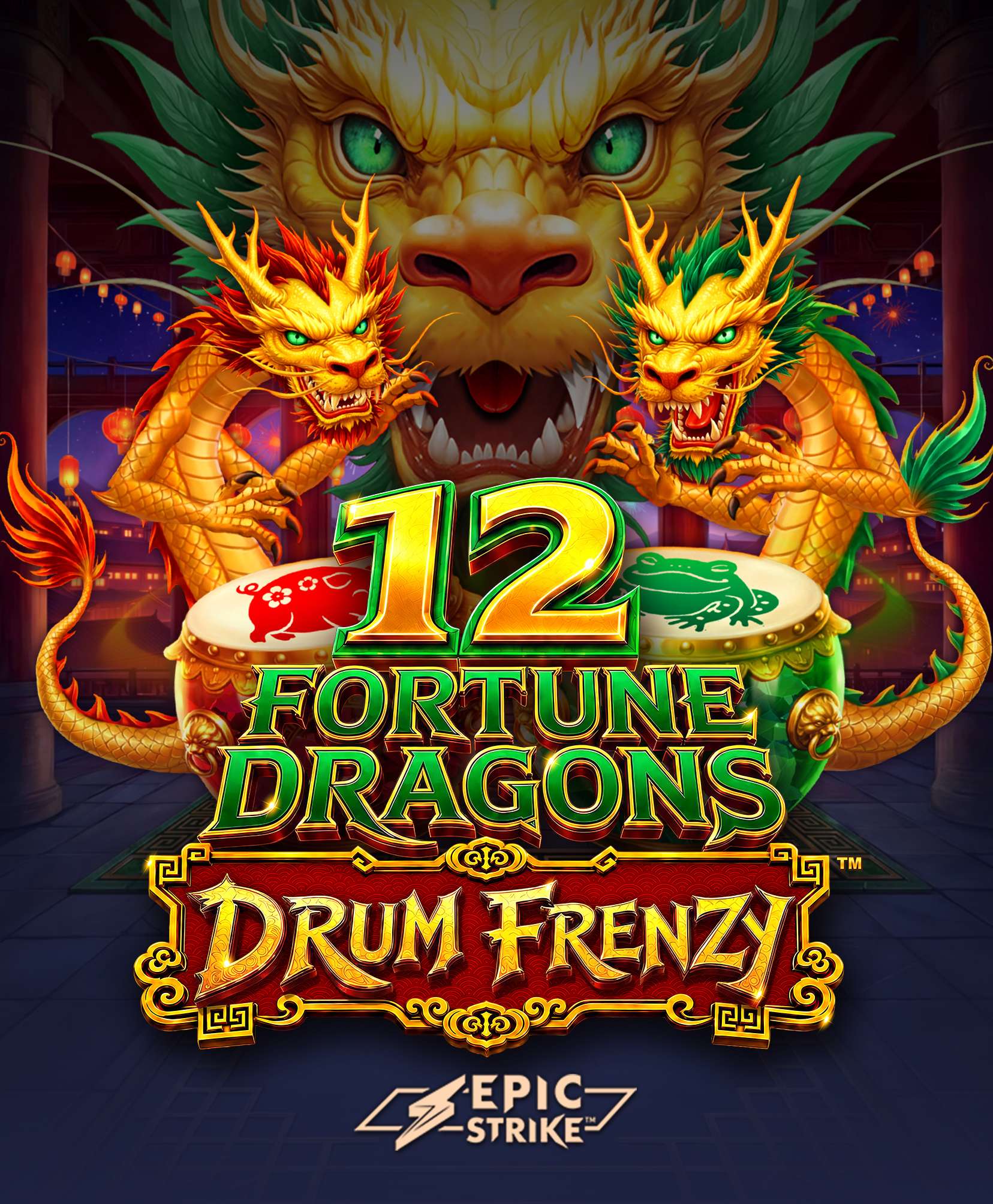 12 Fortune Dragons Drum Frenzy