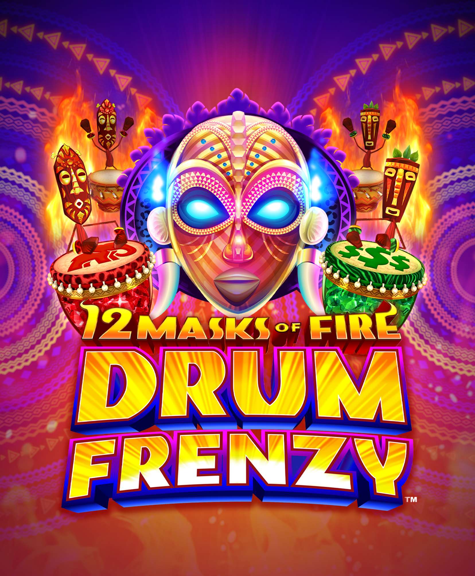 12 Masks of Fire Drum Frenzy