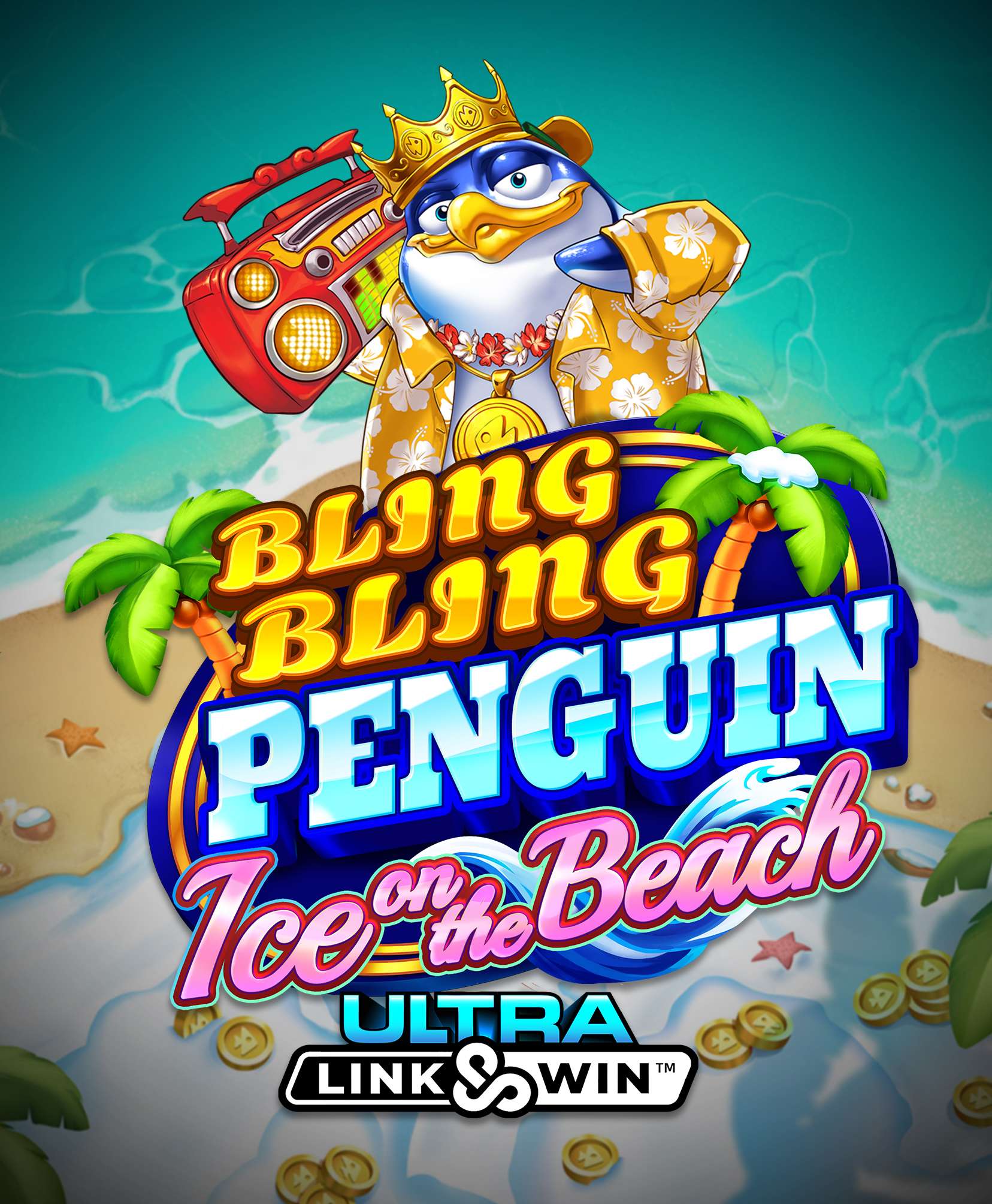 Bling Bling Penguin: Ice On The Beach