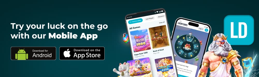 Try your luck on the go with our Mobile App!